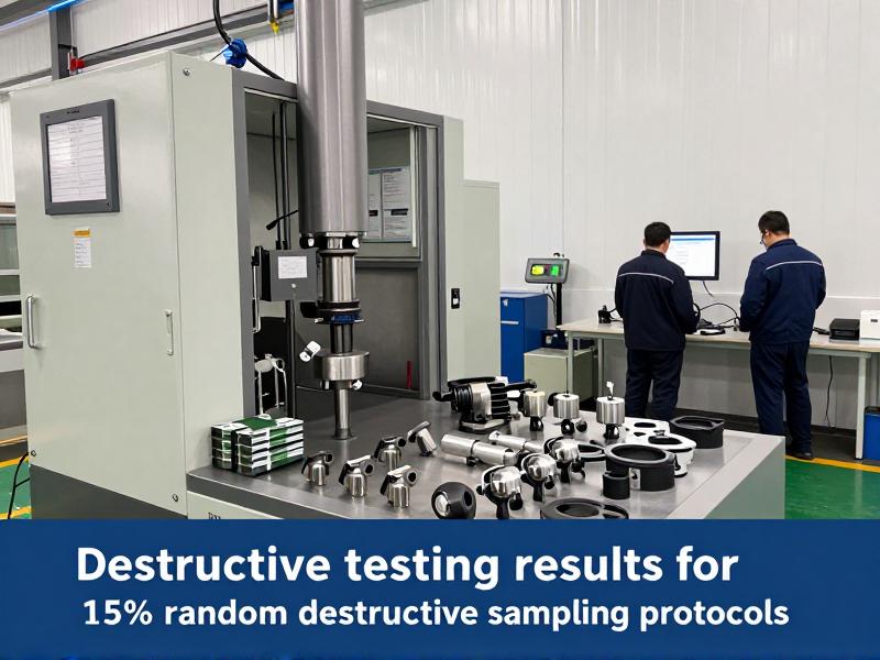 15% random destructive sampling protocol outcomes Destructive testing results for diesel injector plunger assemblies